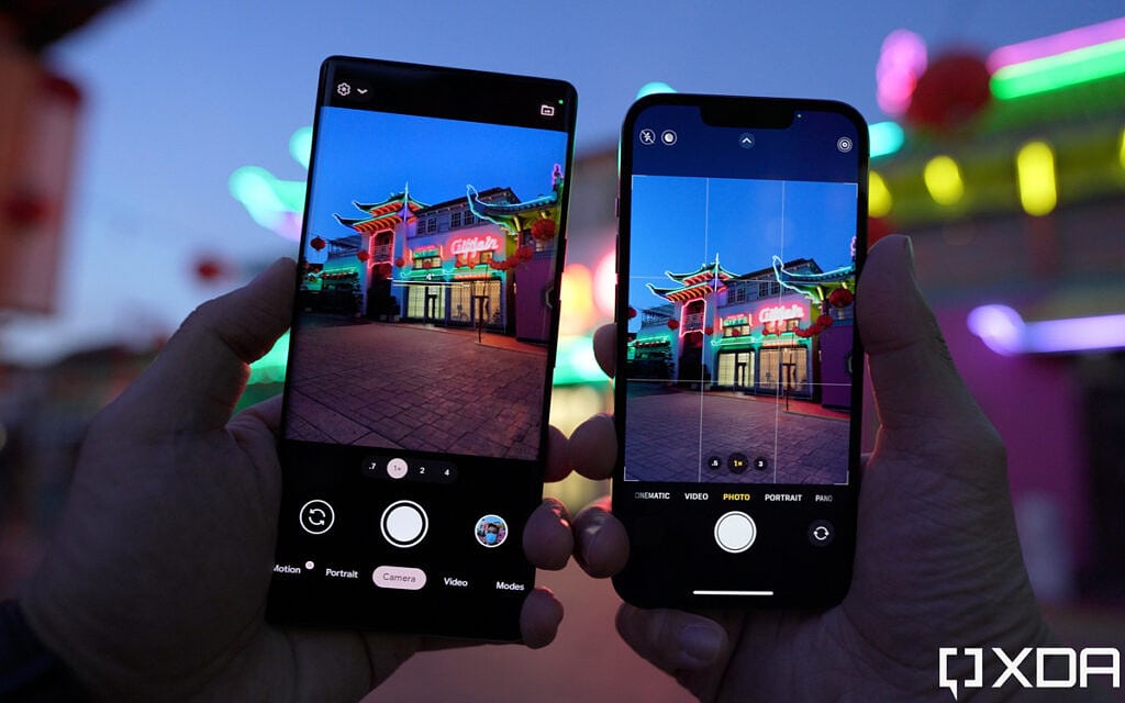 aplicación de cámara de iPhone vs aplicación de cámara de Android