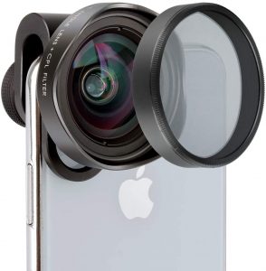 Lente de cámara de teléfono gran angular ULANZI de 16 mm con filtro CPL Montaje universal
