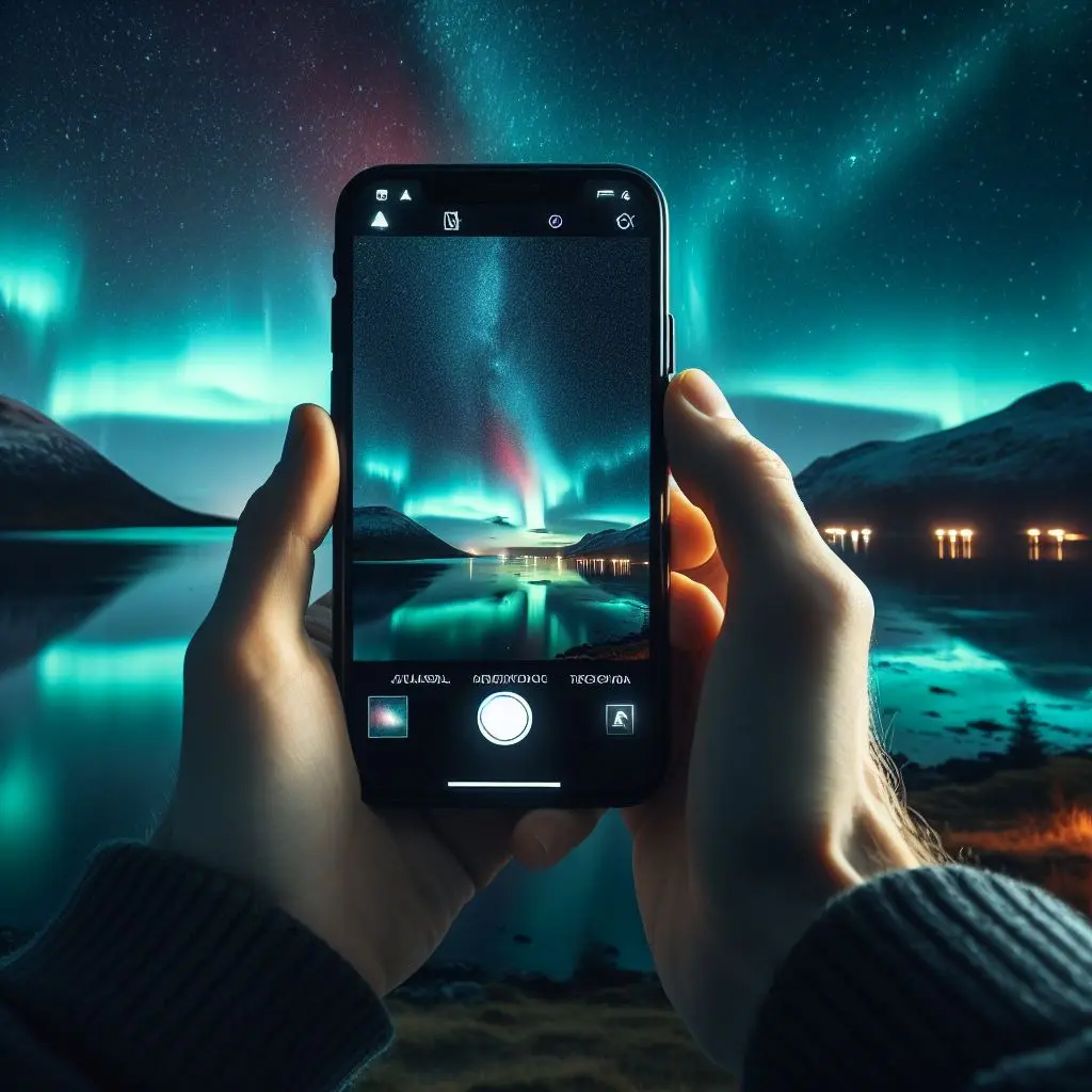 como fotografias auroras boreales con movil